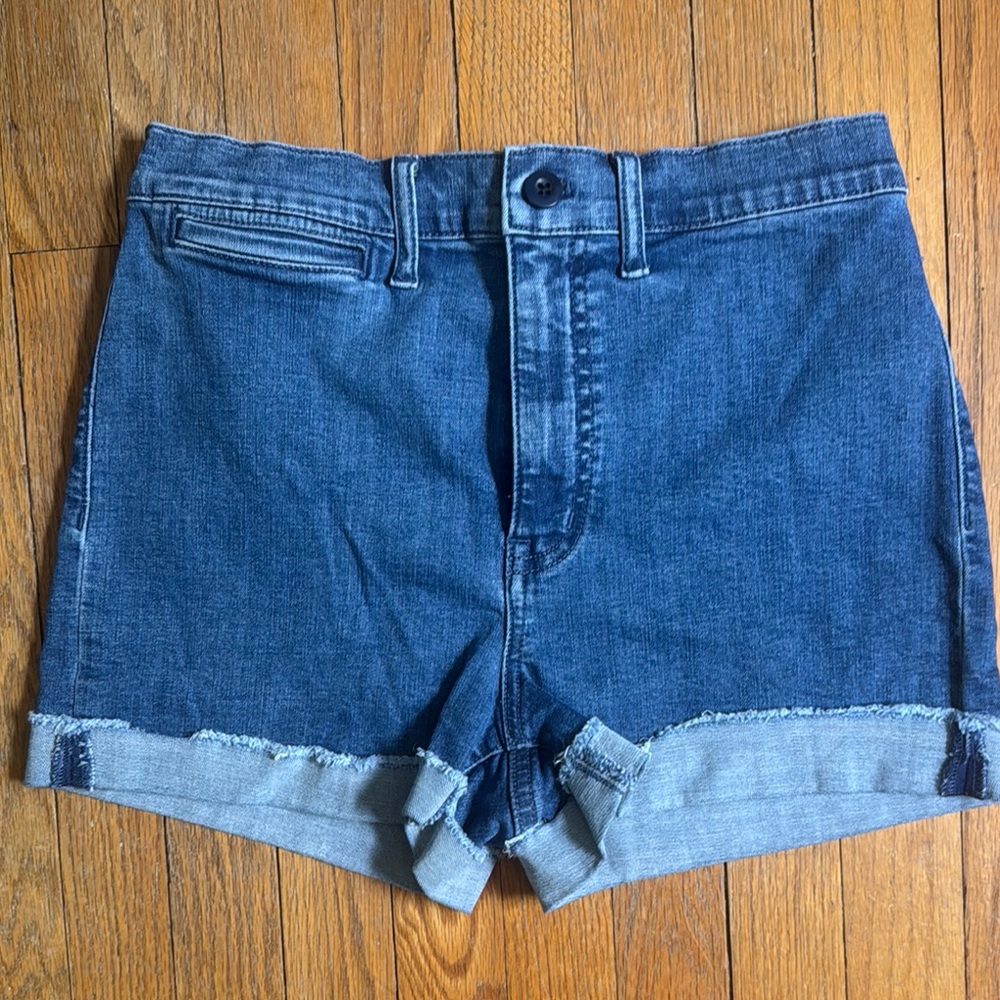 Madewell Blue Jean Shorts High-Waisted Cut-Off